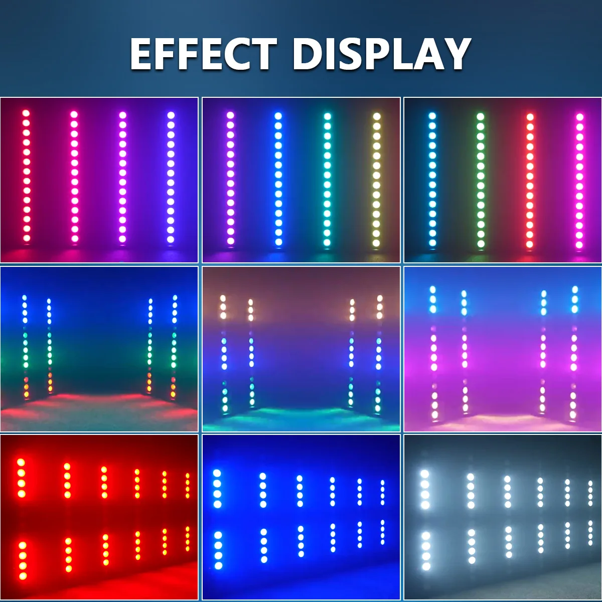 14X20W RGBW COB LED Wall Washer Light Horse-Race Effect Stage Light DMX Backgrou