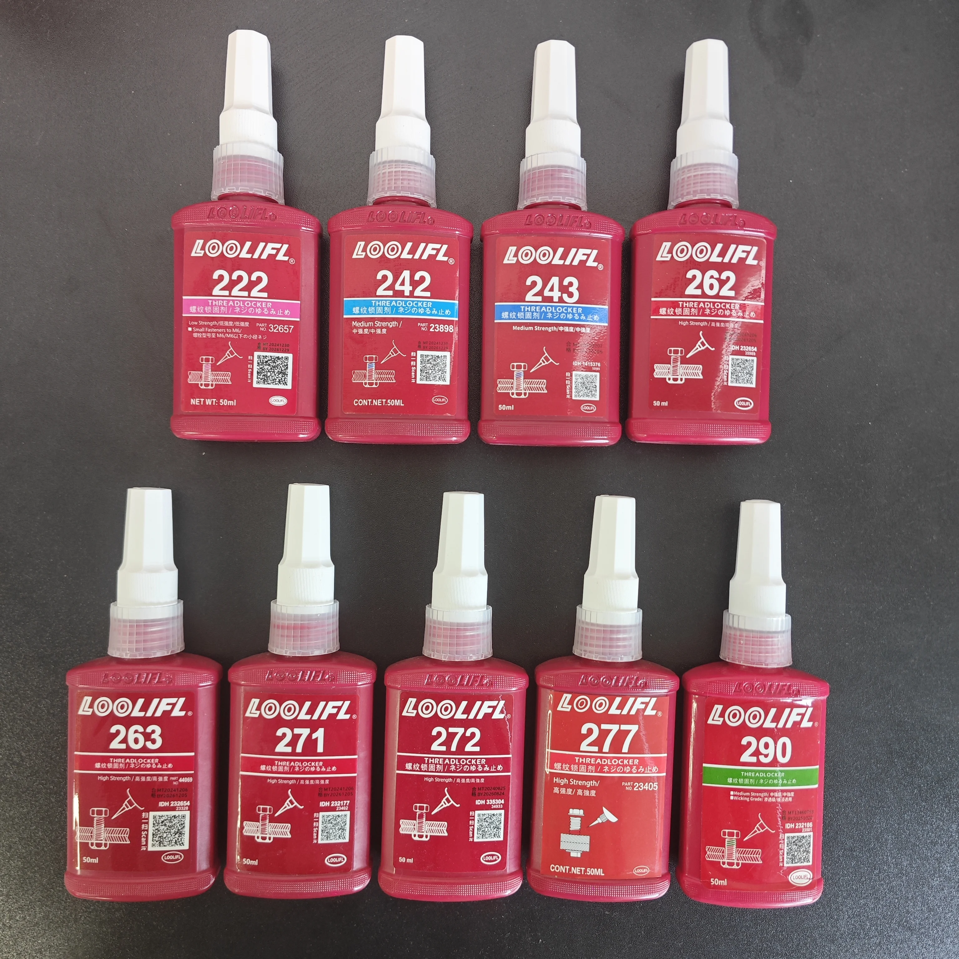 LOOLIFL 50 ml brake screw clamping agent、rapid curing thread clamping、persistent agent anaerobic 222/242/243/262/263/271/272/290 2