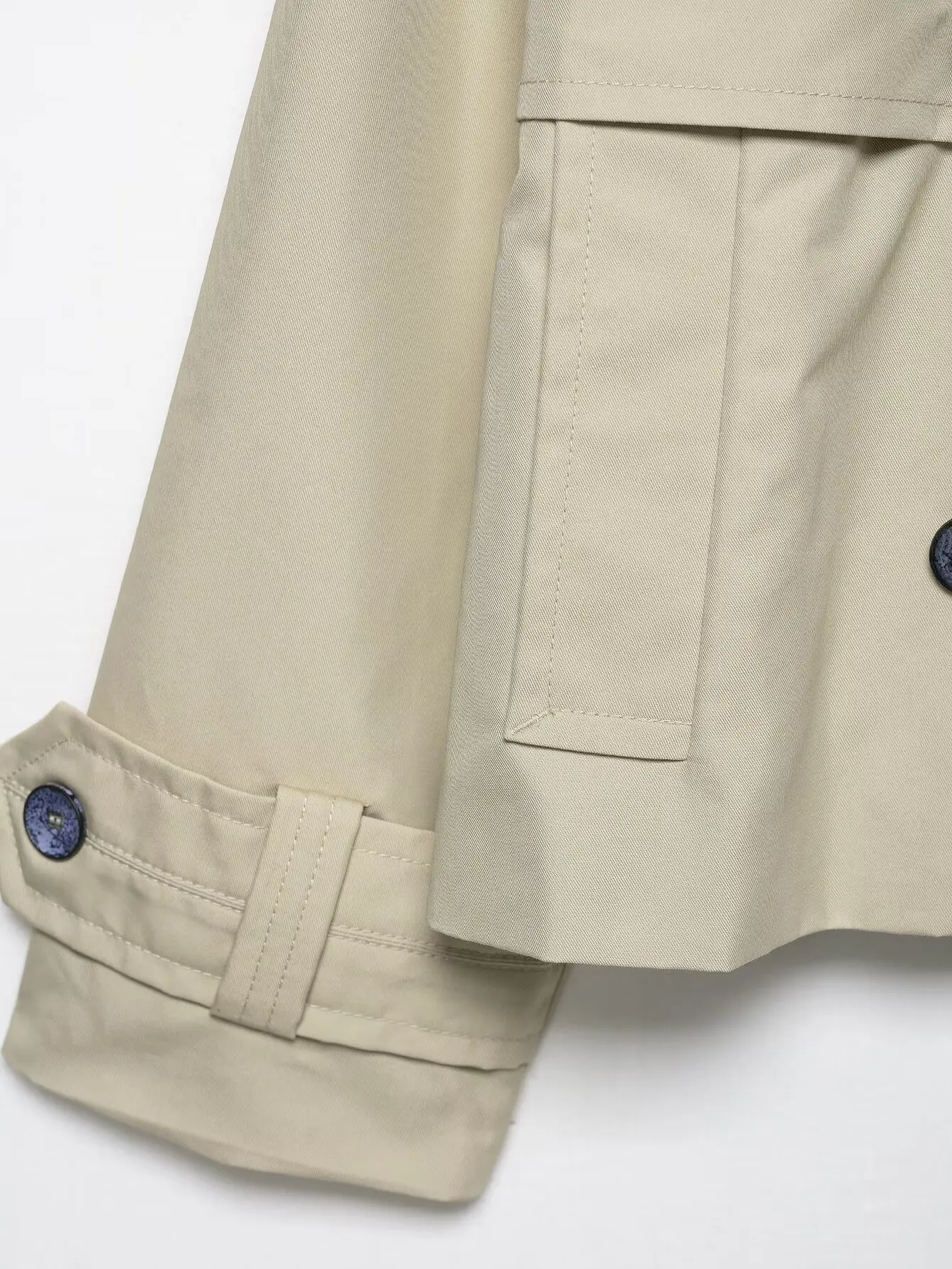 Women Double Breasted Windbreaker Coat Autumn Winter Long Sleeve Water Repellent Trench Coat Female Short Jackets Streetwear