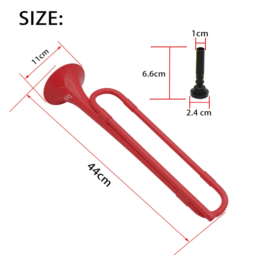 IRIN Bb Youth Trumpet ABS Red Young Pioneers Bugle Call Student Horn Kid Performance Beginner for Brass Musical Instrument