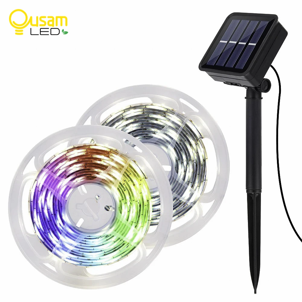 Solar Led Lights Outdoor Lights Garland Auto LED Strip Garden 10ft String Lights LED Solar Street Garland For Garden Decoration