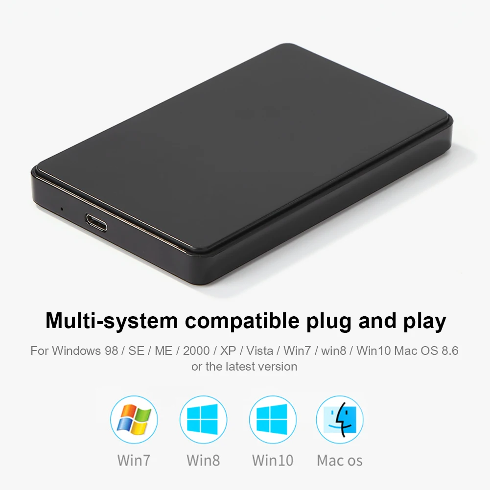 2.5 inch HDD SSD Case Sata to USB 3.1 Adapter 6 Gbps Box Hard Drive Enclosure Support 8TB HDD Disk for Windows Mac OS