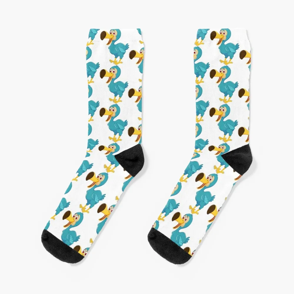 Funny blue dodo bird, gift for dodo bird lover Socks Stockings man Run Ladies Socks Men's alpaca blue bird плед