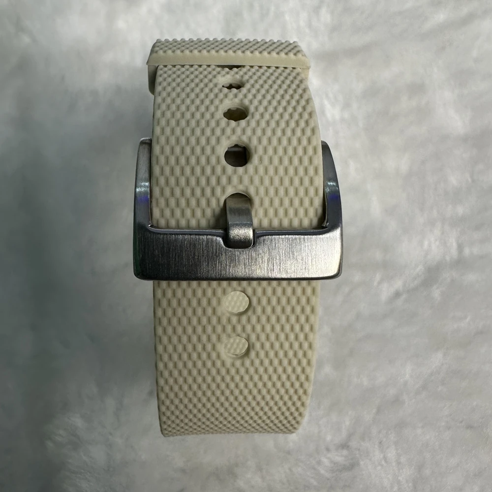 Premium Waterproof Silicone Rubber Watch Strap - Elastic Woven Pattern in Vibrant Colors