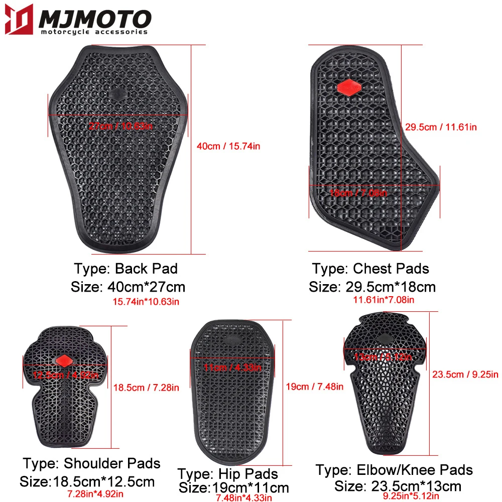 CE Certification Full Body Armor Protection Pads Motorcycle Jackets Protections Rider Riding Safety Pads Off-road Motor