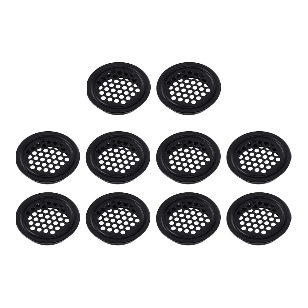 

10 Pcs Vents Soffit Mesh Heat Emission Hole Louver Round Stainless Steel Wardrobe Ventilation Device