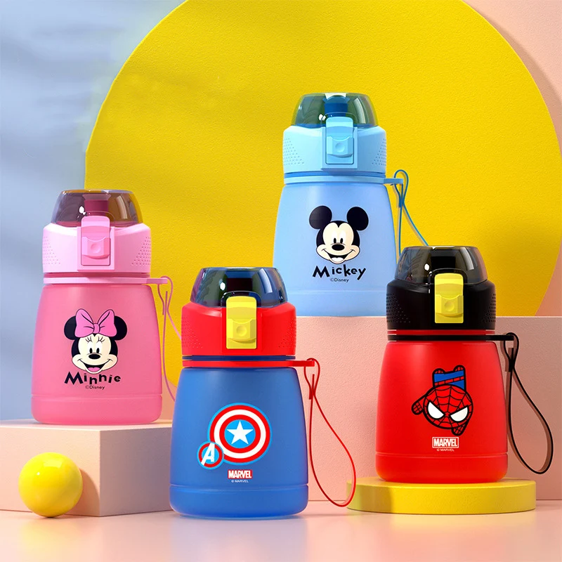 Disney Children Student Boy Girl Direct Drinking Cup Kindergarten Cute Cartoon Water Cup Bottle 390Ml Regalo Di Compleanno Di Natale