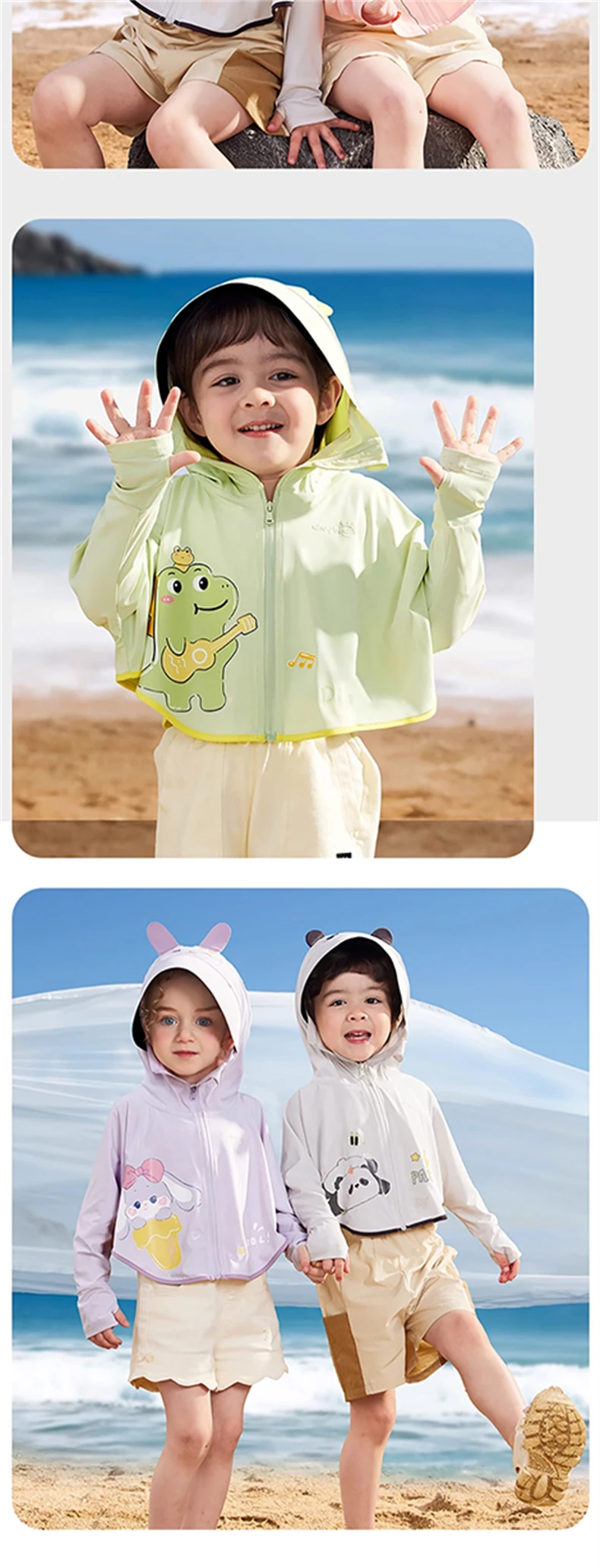 AIBEDILA Sommer Kinder Jacken UV Blockieren Haut Mäntel UPF200 + Sonnenschutz Outdoor Kleidung Sonnenschutz Dünne Kinder Windjacken – Detail 12
