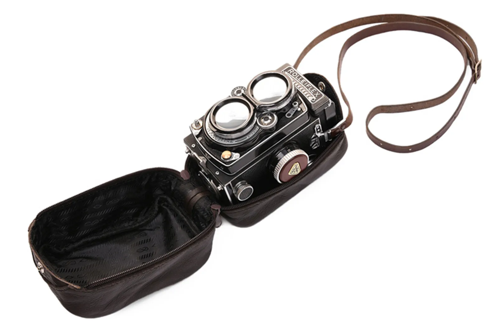 Rolleiflex、Rolleicord TLR Camera Leather Soft Case /Protective 