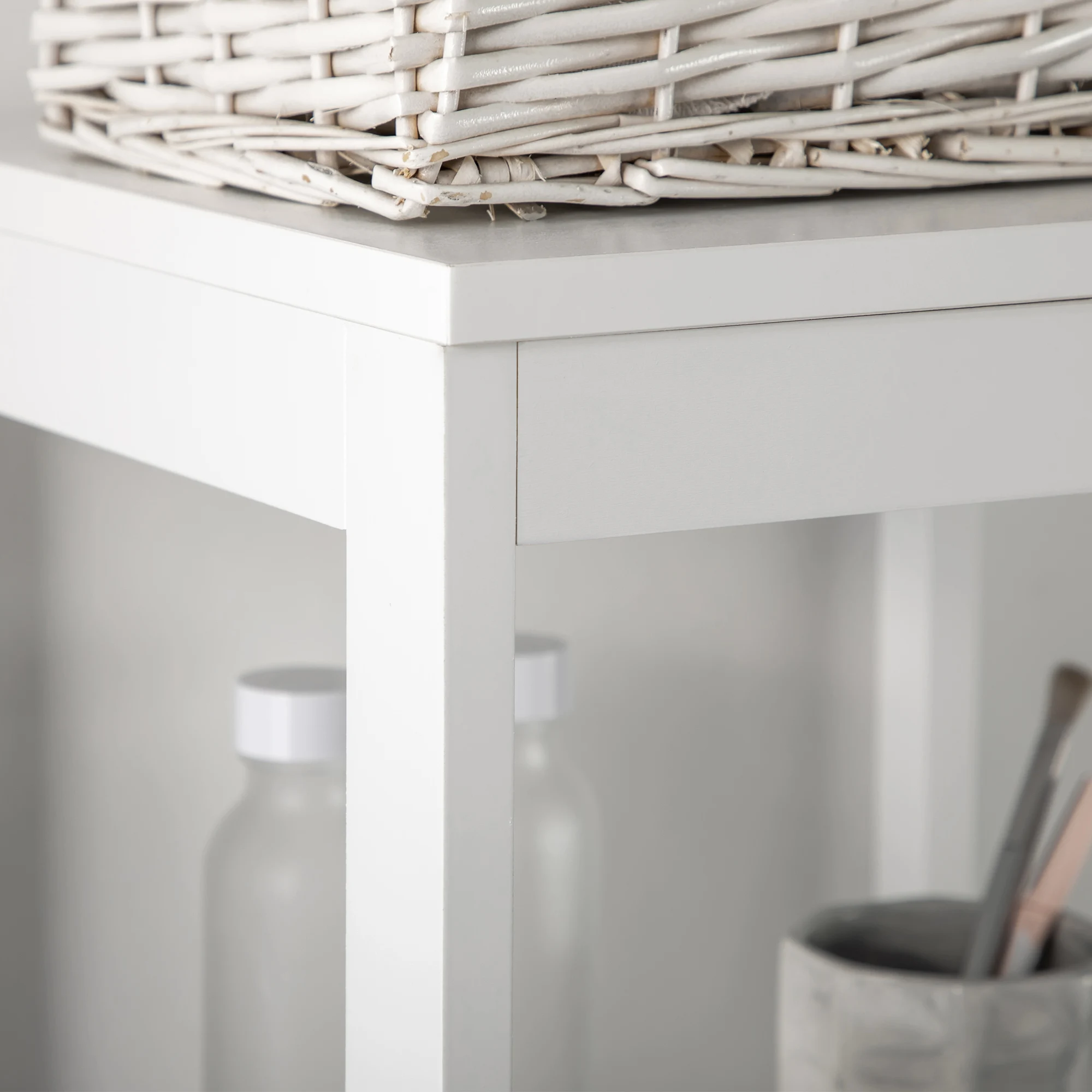 Kleankin Tall Bathroom Cabinet, Slim Bathroom Storage Cabinet, Narrow Floor Cabinet with 3 Drawers and 2 Open Shelves 6