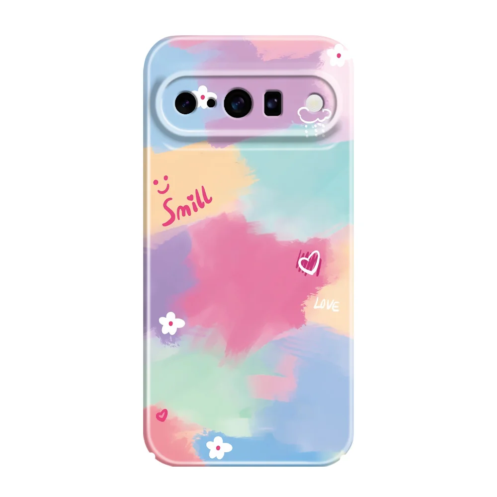 Rainbow Flower Phone Case - Vibrant Protective Hard Cover