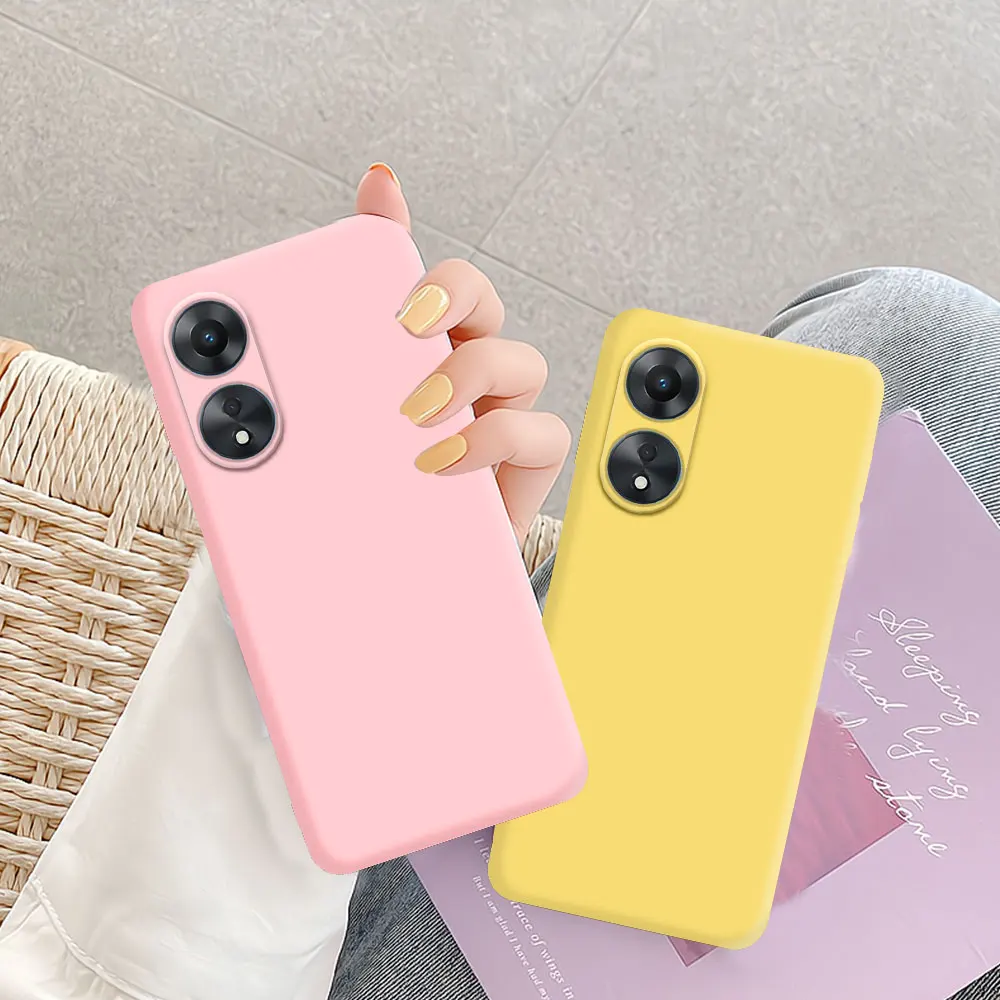 For Oppo A78 5G Case 6.56 inch Purple Black Pink Green Silicone Cases For  OPPO A58X A58 5G Cover Fundas For Oppo A58 A58x Coque