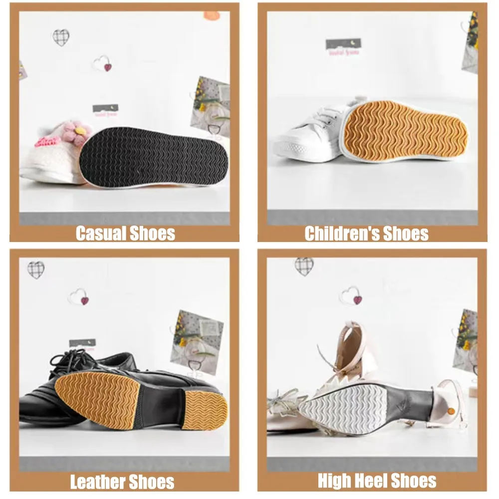 Non-Slip Shoe Sole Protector Self-Adhesive Wear-Resistant Rubber