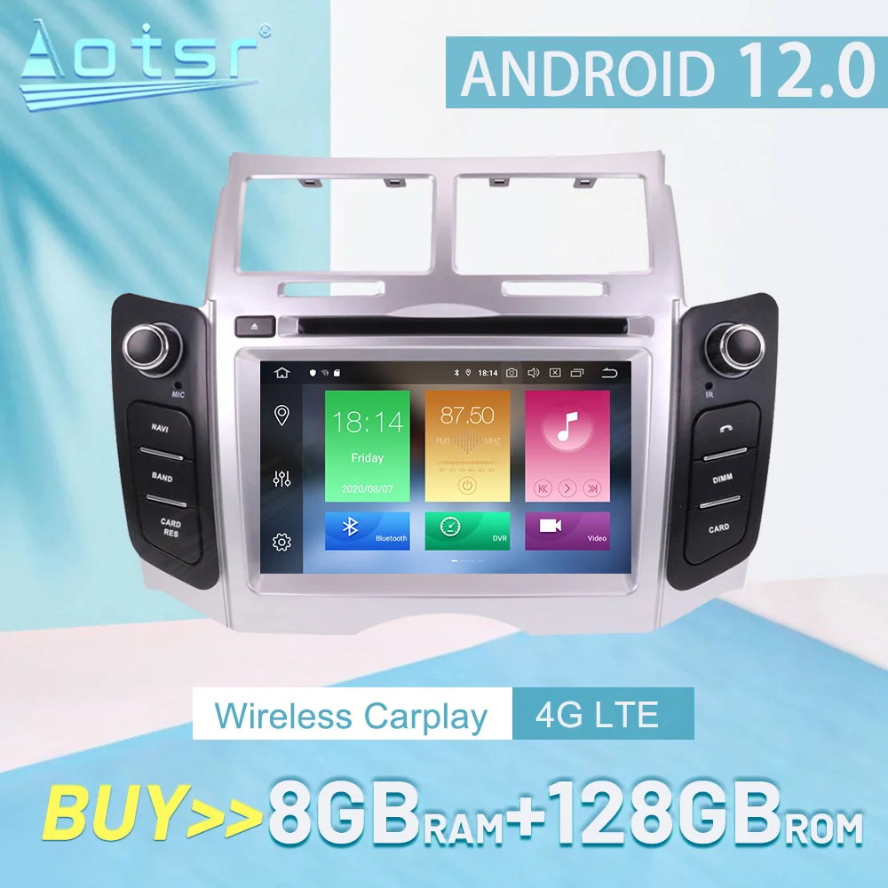 

Автомагнитола для TOYOTA YARIS 2005-2011, Android 12, мультимедийный проигрыватель с GPS-навигацией, автомагнитола