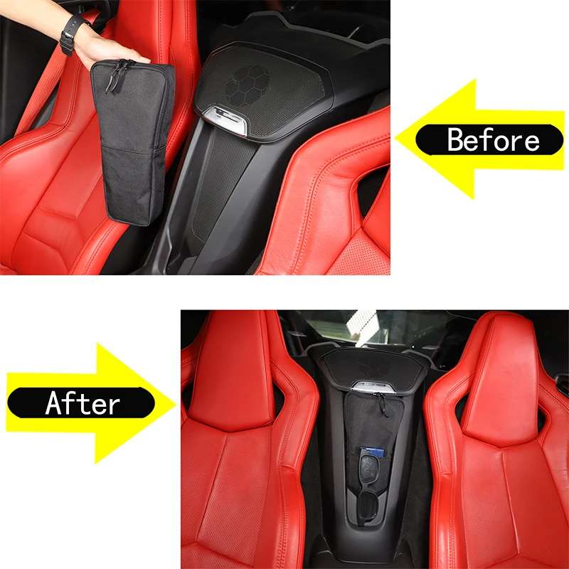 Corvette C8 Hidden Dashboard Tray - Under Start Button Storage Organizer 2020-2025