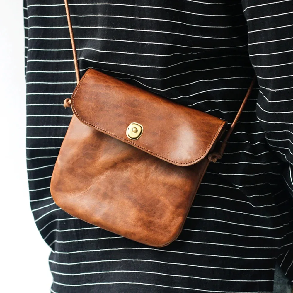 Kraft Paper Sewing Pattern Leather Craft Vintage Shoulder Bag Die Cutting Template 500gsm 19x18x1.5cm