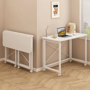 Scrivania pieghevole per computer, tavolo rimovibile, tavolo da studio per casa e studenti, tavolo da comodino per camera da letto, tavolo da scrittura