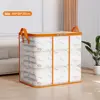 Large Capacity Foldable Storage Bag Transparent Waterproof Clothes Storage Box Dust-proof Zippered PVC Quilts Storage Bag Home 3