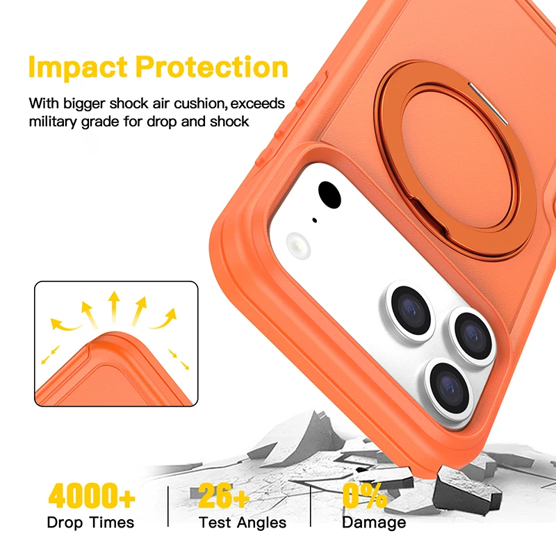 Candy Color Defender 360° Rotatable Magnetic Stand Case - Hybrid Rugged Protective Cover