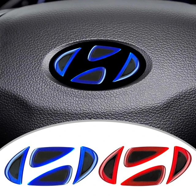 Autocollant de logo d'insigne d'emblème avant de volant de voiture, adapté  pour Hyundai Elantra