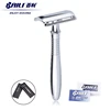 BAILI Safety Razor Double Edge One Blade Shaver Classic Barber Wet Shaving for Men Women Beard Hair Removal with Blades BR191T 1