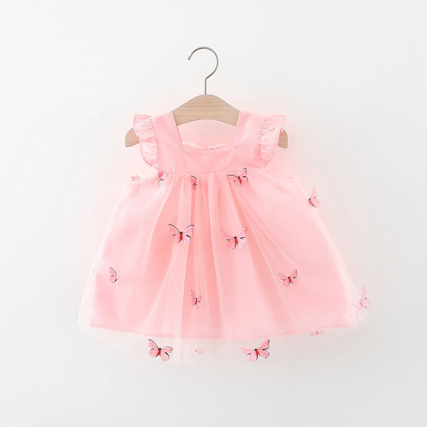 Baby Girls Flying Sleeve Butterfly Dress 3
