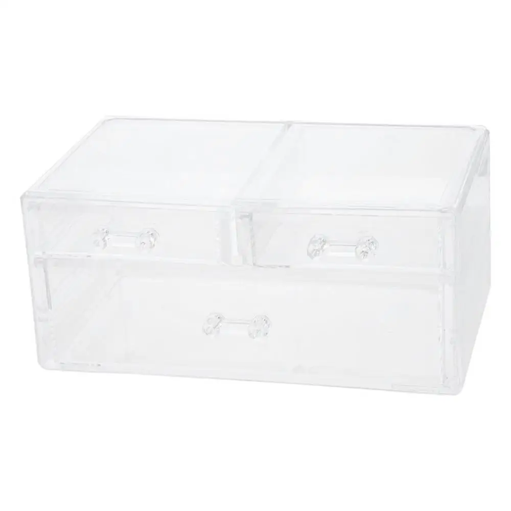 Clear Plastic Drawer Organizers Stackable Desktop Display Holder Desk Accessories Workspace Organizers Desk Organizer