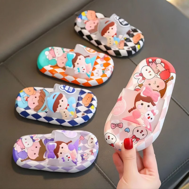 Fashion Girls Shoes Summer New Kids Slippers Soft Soled Boys Shoes Cartoon Baby Shoe Soft Soled Girl Sandals Сандалиидлядевочек