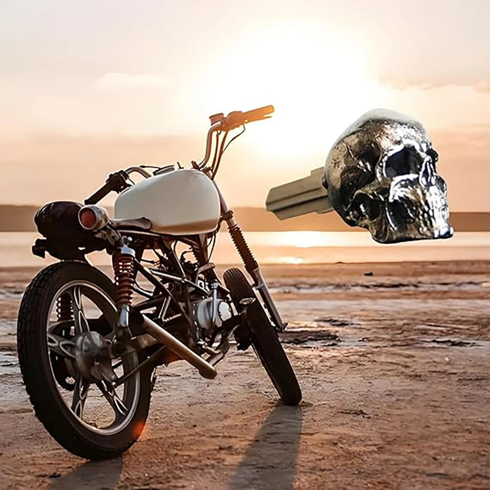 Skull Key Cover Metal Demon Skull Key Cap No-Electricity Decorative Accessory for Bike Ignition Systems Party Suppli ornament crafts miniature figurines resin ornaments miniature ornament resin crafts