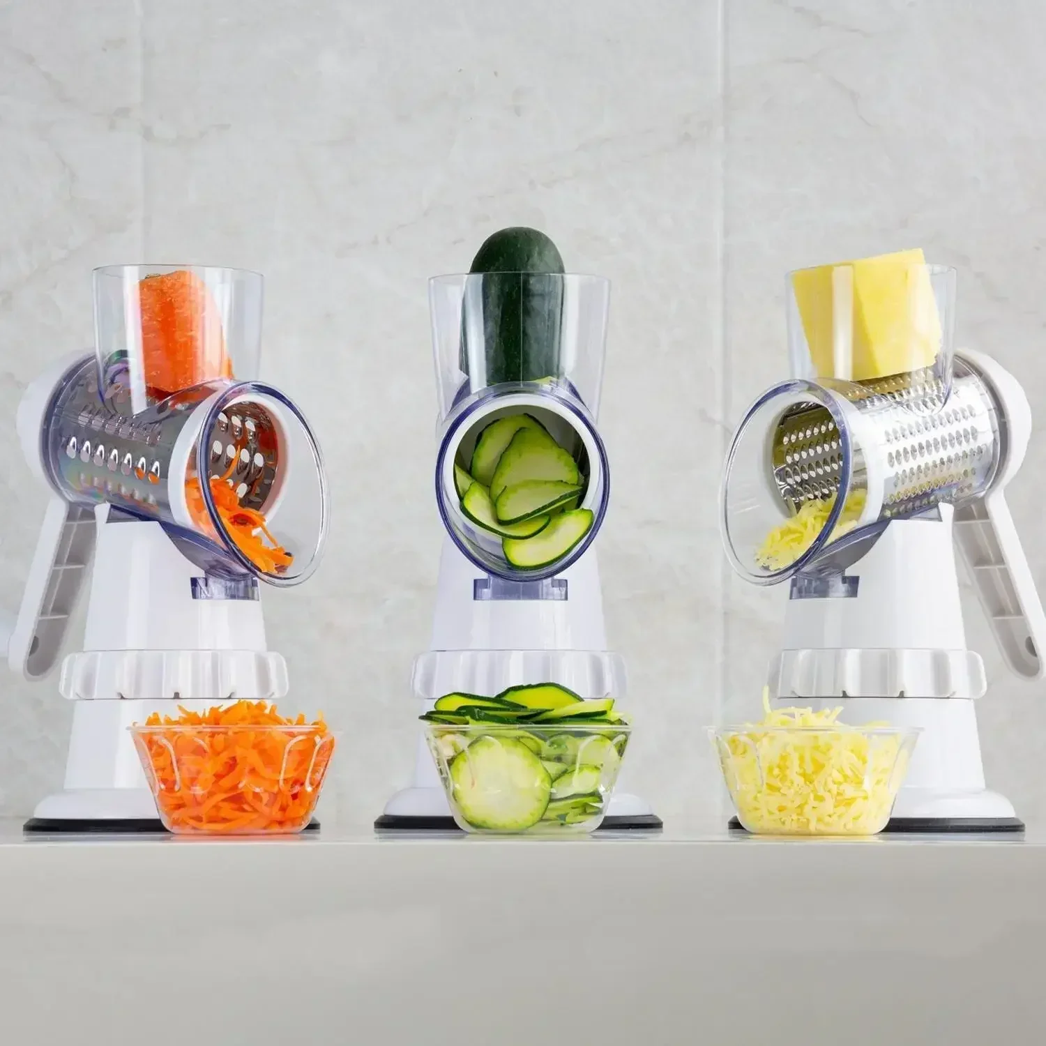 3 in1 Vegetable Slicer Chopper Grater Manual Kitchen Tools For Cucumber Carrot Cutter Garlic Round Mandolin Shredder Potato Home