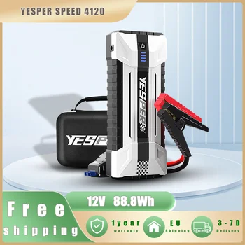 YESPER SPEED 4120 Avviatore di emergenza per auto portatile 12V Tensione 24000mAh Capacità Alimentazione di emergenza per auto Booster LED Avviatore per auto