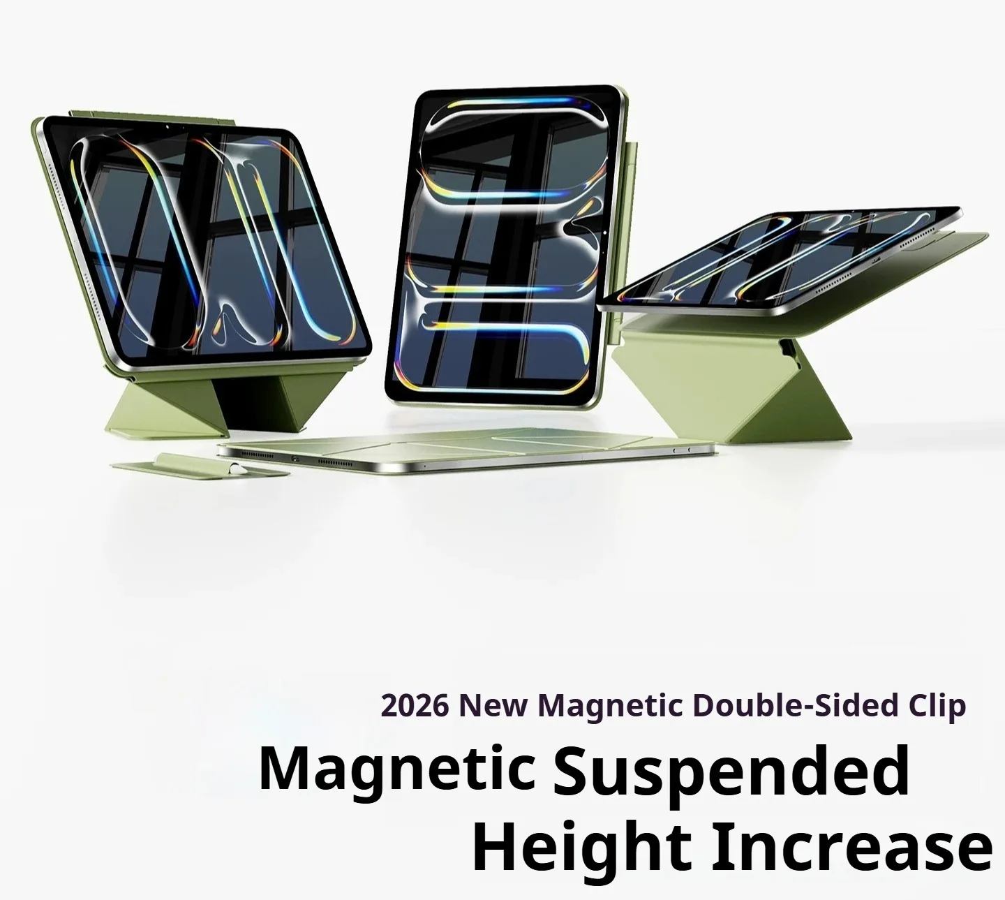 ZOYU Magnetic Double-Sided Clip Case with Elevated Support