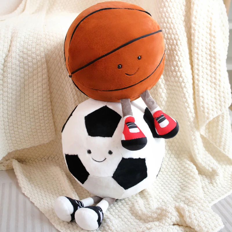 Plush Toys Doll with feet plush doll toys Card love plush pillow Basketball soccer fun shape doll cushion Home Plush Ornament