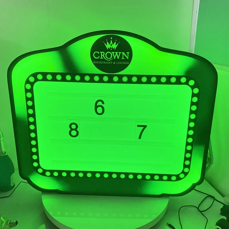 NEW LED Lighted Display Message Board Bottle Presenter with 3 set Alphabet for NightClub Lounge Bar