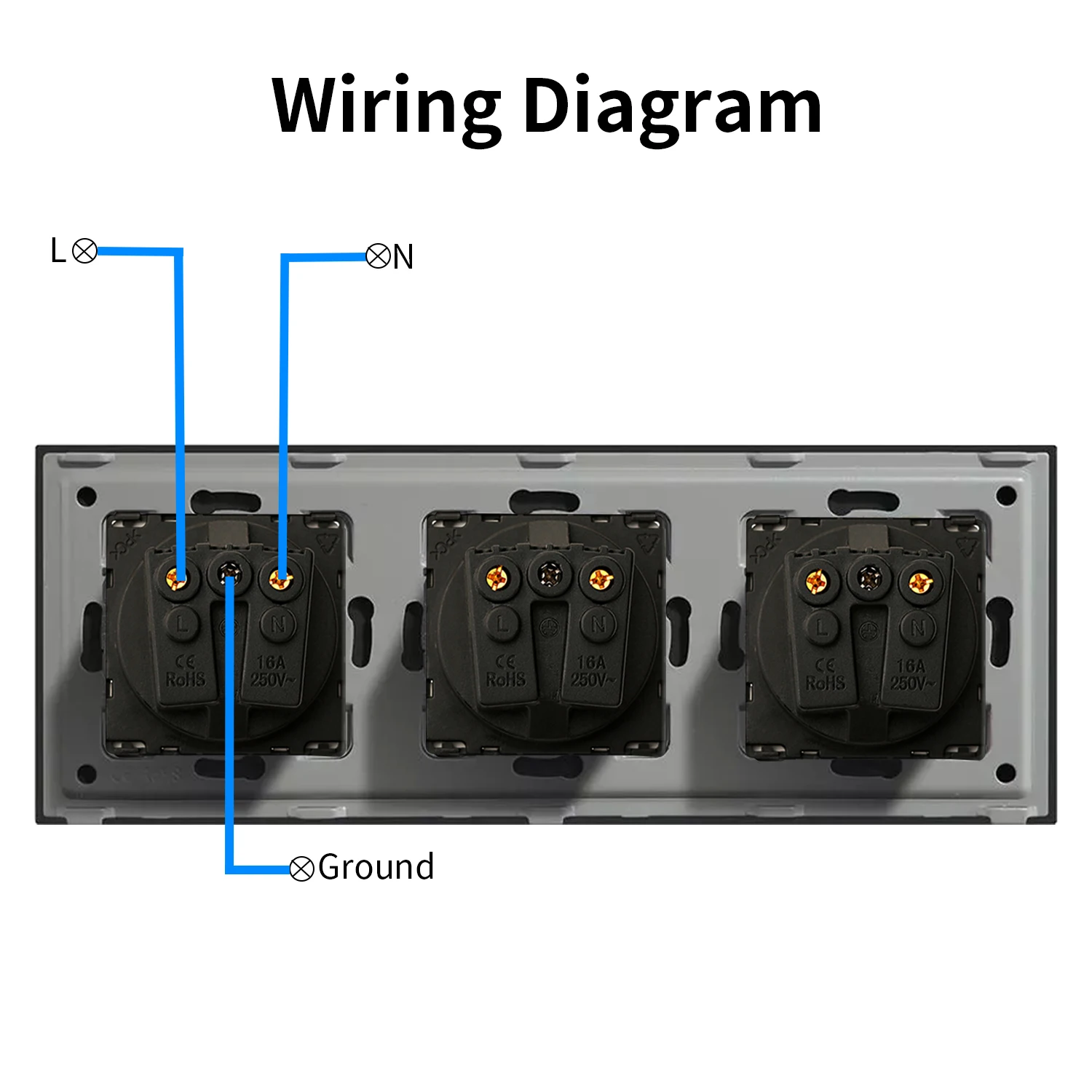 Bingoelec Wall Socket EU Plug 16A Power Germany Socket Electrical Sockets Crystal Glass Panel 228*86mm Home Improvement 13 S27344e62404f40119225ab6d58b4f515d Bingoelec Wall Socket EU Plug 16A Power Germany Socket Electrical Sockets Crystal Glass Panel 228*86mm Home Improvement