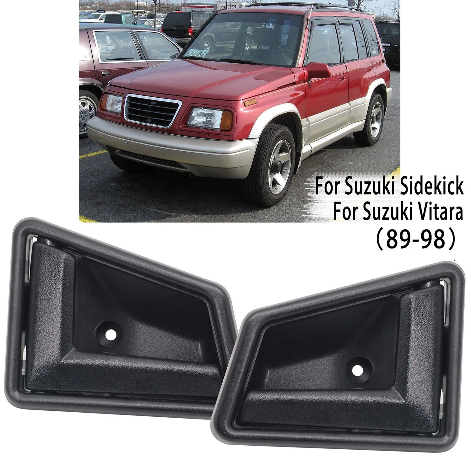 4Pcs 드라이버 승객 인테리어 내부 도어 핸들 8313056B015ES 8311056B015ESFit For Suzuki Sidekick Vitara 자동차 인테리어 부품