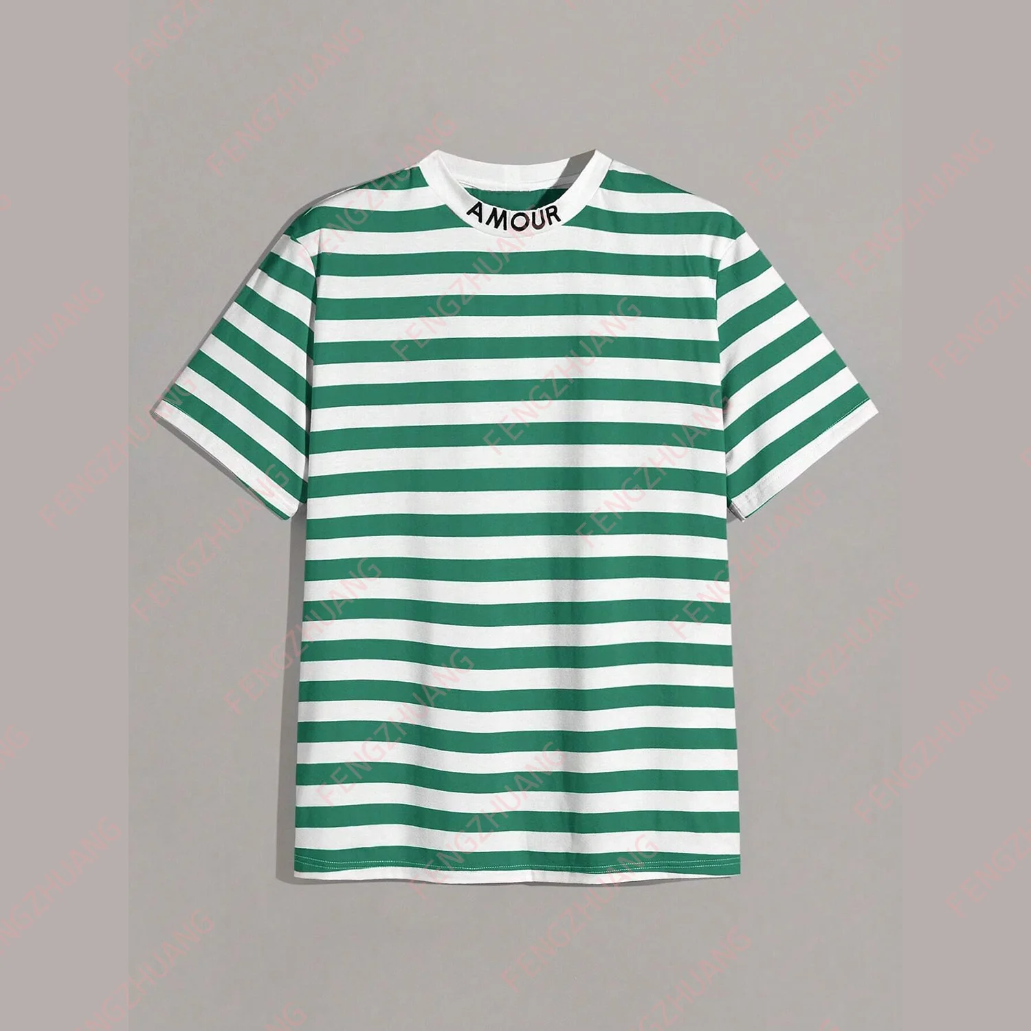 Fashion New Product Striped Short Casual Sleeve T-Shirt With Letter Men And Women Outdoor Lightweight And Breathabler Outfit
