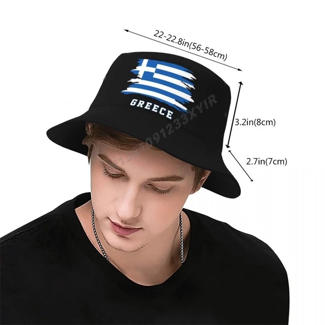 Bucket Hats Greece Flag Cool Greek Fans Sun Shade Cool Outdoor Summer Fisherman  Caps Fishing Hat - AliExpress