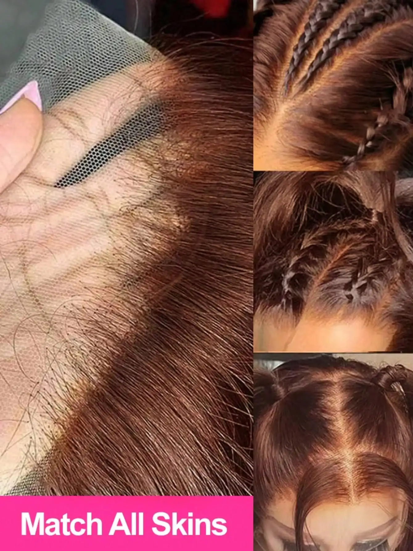 16-42Inches Human Hair Lace Front Wigs for Women 13x4 HD Chocolate Brown Straight Transparent Lace Frontal Wig 4