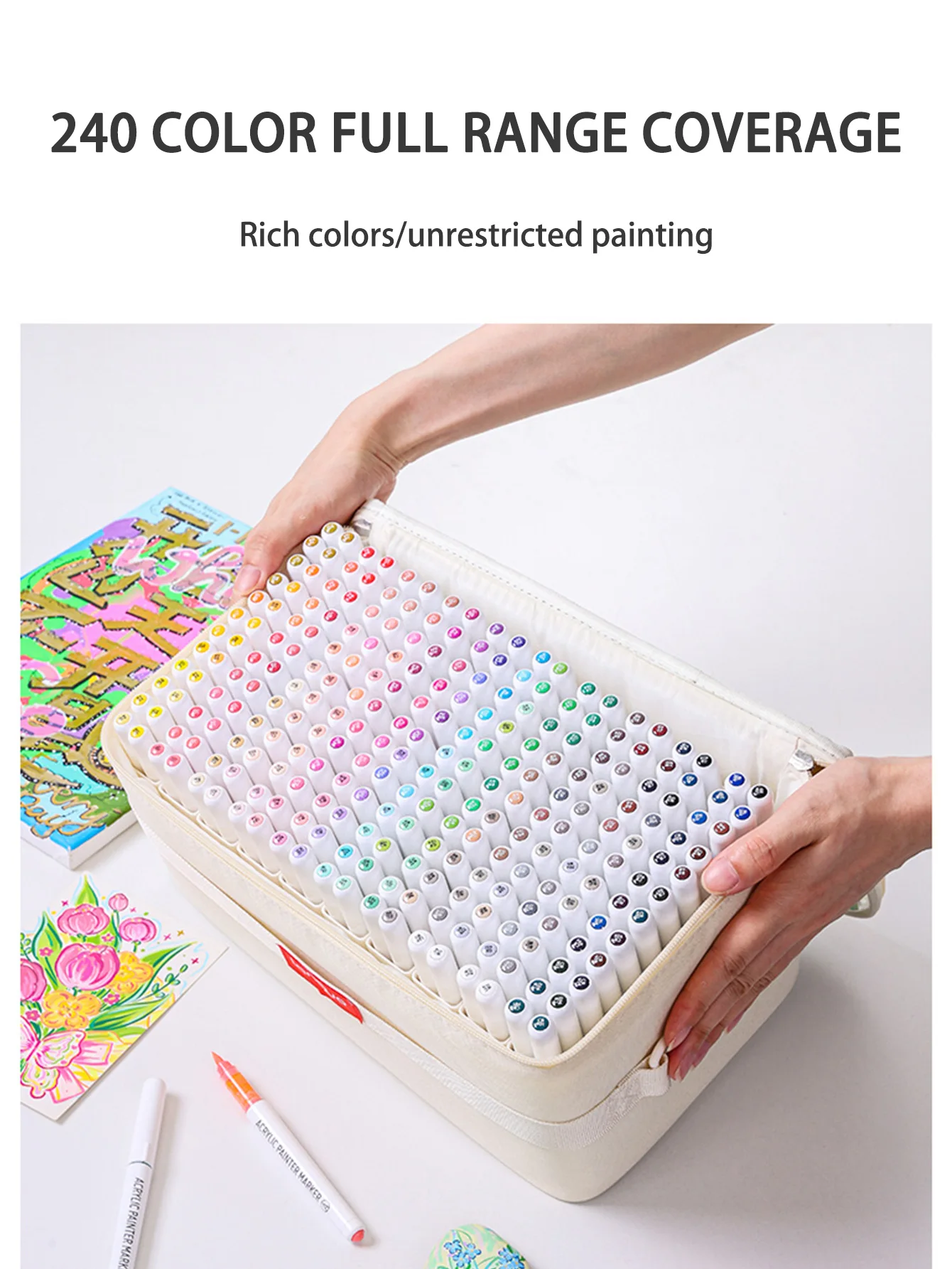 Languo 240/192/96色 直液式マーカーペンセット、DIY手描き、学生