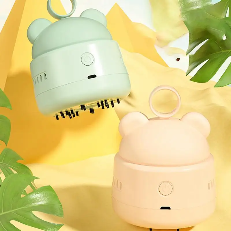Desktop Vacuum Cute Portable Table Dust Vaccum Cleaner Crumbs -speed Cute Wireless Design Silicone Carry Handle USB Charging