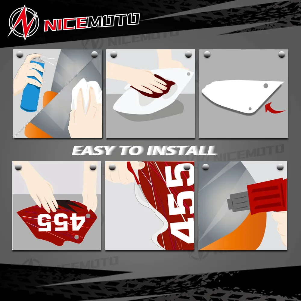 NICEMOTO For Suzuki 85 RM 2018-2001 Stickers Decals Graphics kits For Suzuki RM85 2001-2009  2010 2011 2012 2016 201