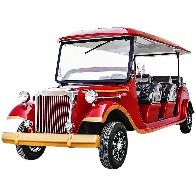 

The New Classic Outdoor Club Car 4-Seater Battery Low-Speed Golf Cart, The Old Classic Car Is Suitable For Scenic Playgrounds