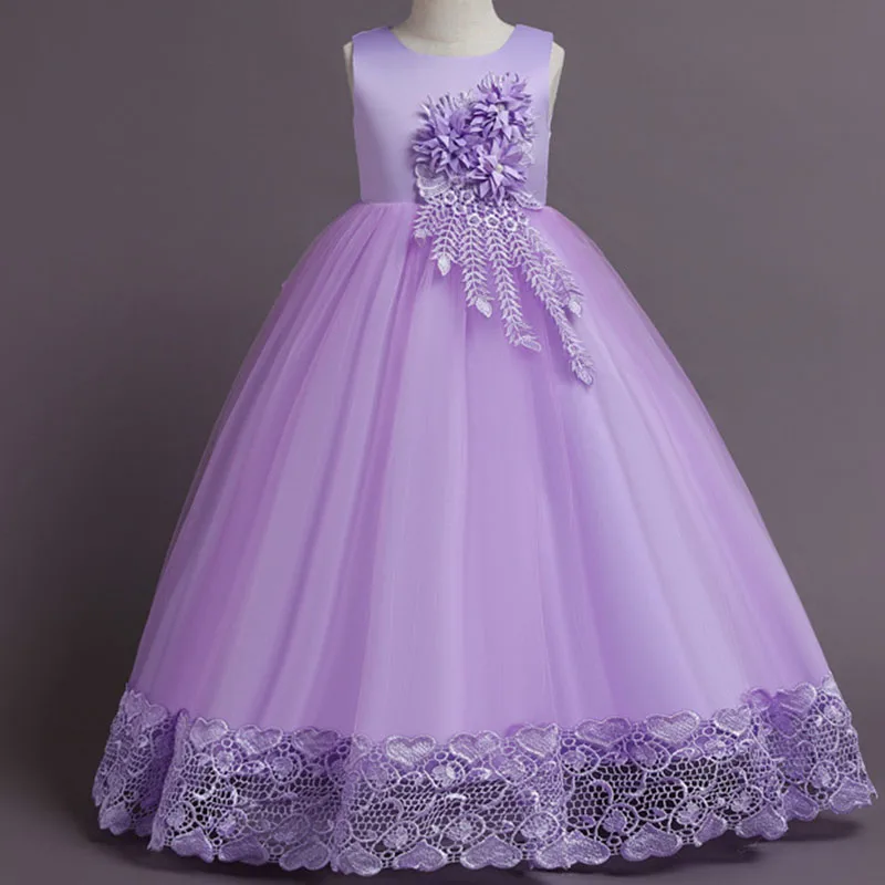 Children Dress Skirt Flat Tail Long Tail Princess Skirt Print Party Birthday Evening Dress Summer Girl Flower Catwalk girls dress,princess costume,kids clothes