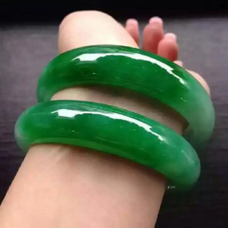 

Natural Burma Green Jade Bangle Bracelet Women Fine Jewelry Genuine Emerald Jadeite Myanmar Certified Jades Stone Bangles Gifts