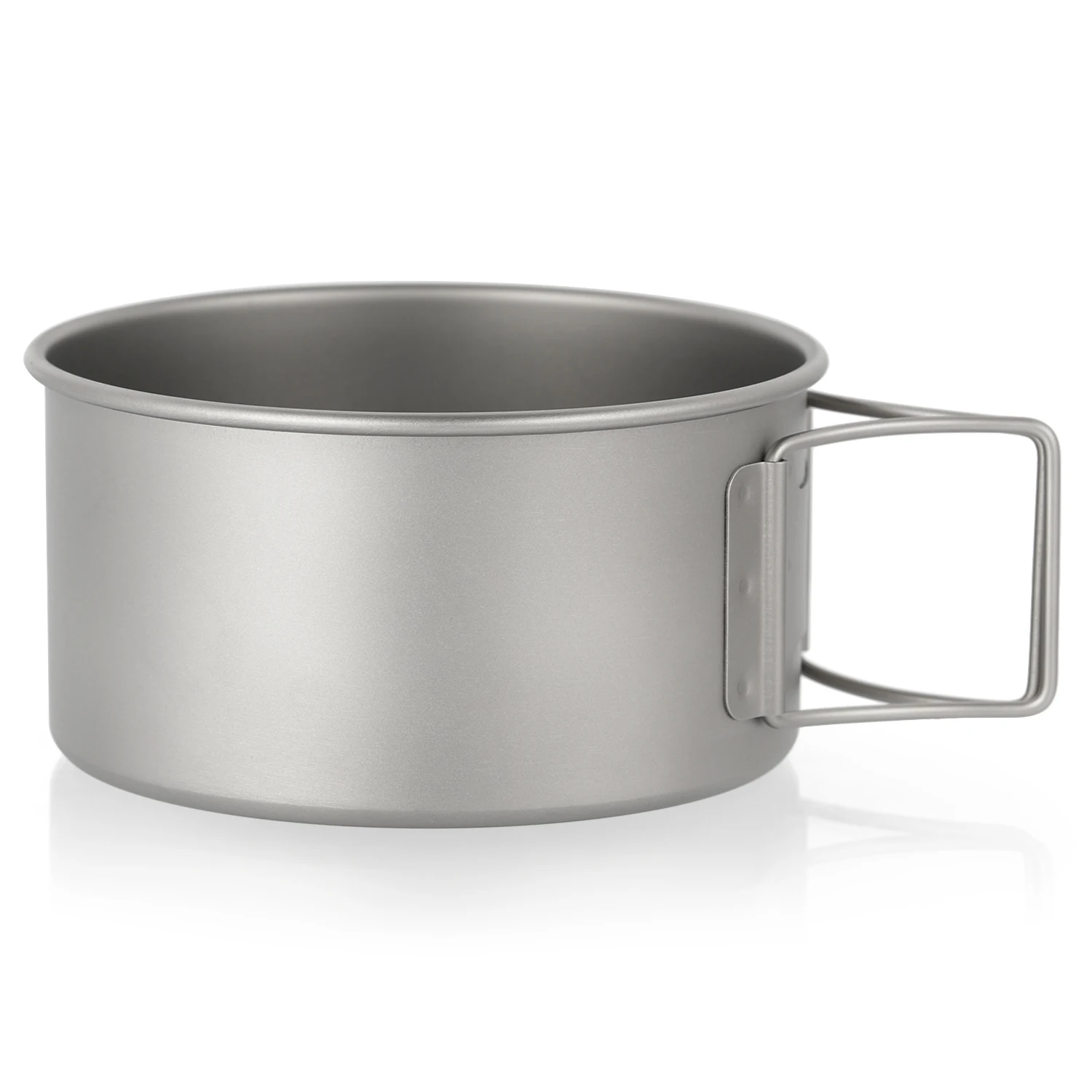 Lixada Titanium Bowl Camping Tableware with Folding Handles Dinner Food Container Outdoor Bowl for Outdoor Camping Hiking