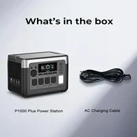 Station d'alimentation portable OUKITEL P1000 PLUS 1800W, générateur solaire 1024Wh, batterie Lifepo4, alimentation de secours à domicile, camping en plein air, alimentation mobile 6