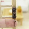 Cute Vintage Funny 1/12 Scale Dollhouse Miniature Door Lock and Key Doll House Fairy Mini Door Retro Metal DIY Accessories 4
