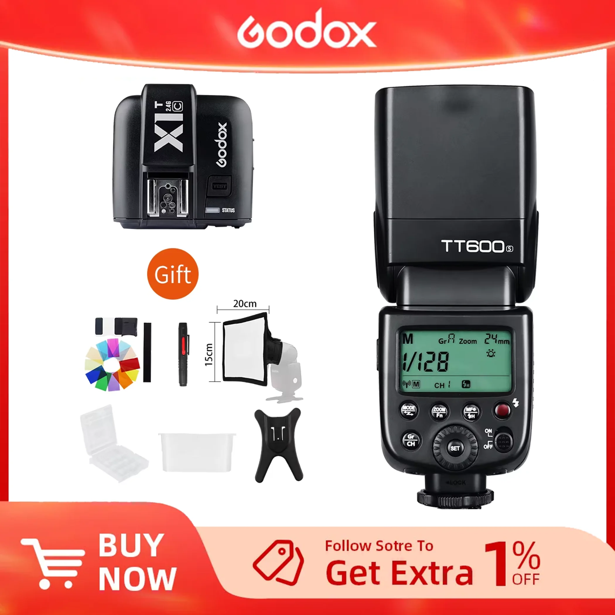 GODOX TT600S Flash Per Fotocamere Sony GN60 Speedlight Con Hotshoe Mi Illuminazione Professionale Per Fotografia~p57348074 - Foto 8