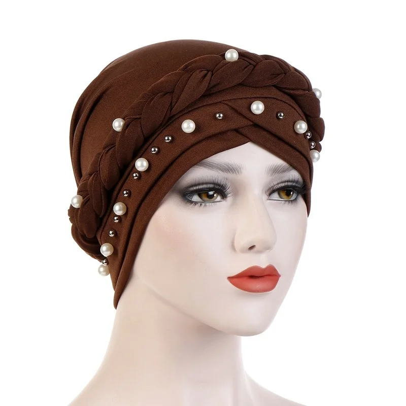 KepaHoo New Head Scarf For Muslim Women Solid Cotton Turban Bonnet Hijab Caps White Pearl Inner Hijabs Femme Musulman Arab Wrap 3